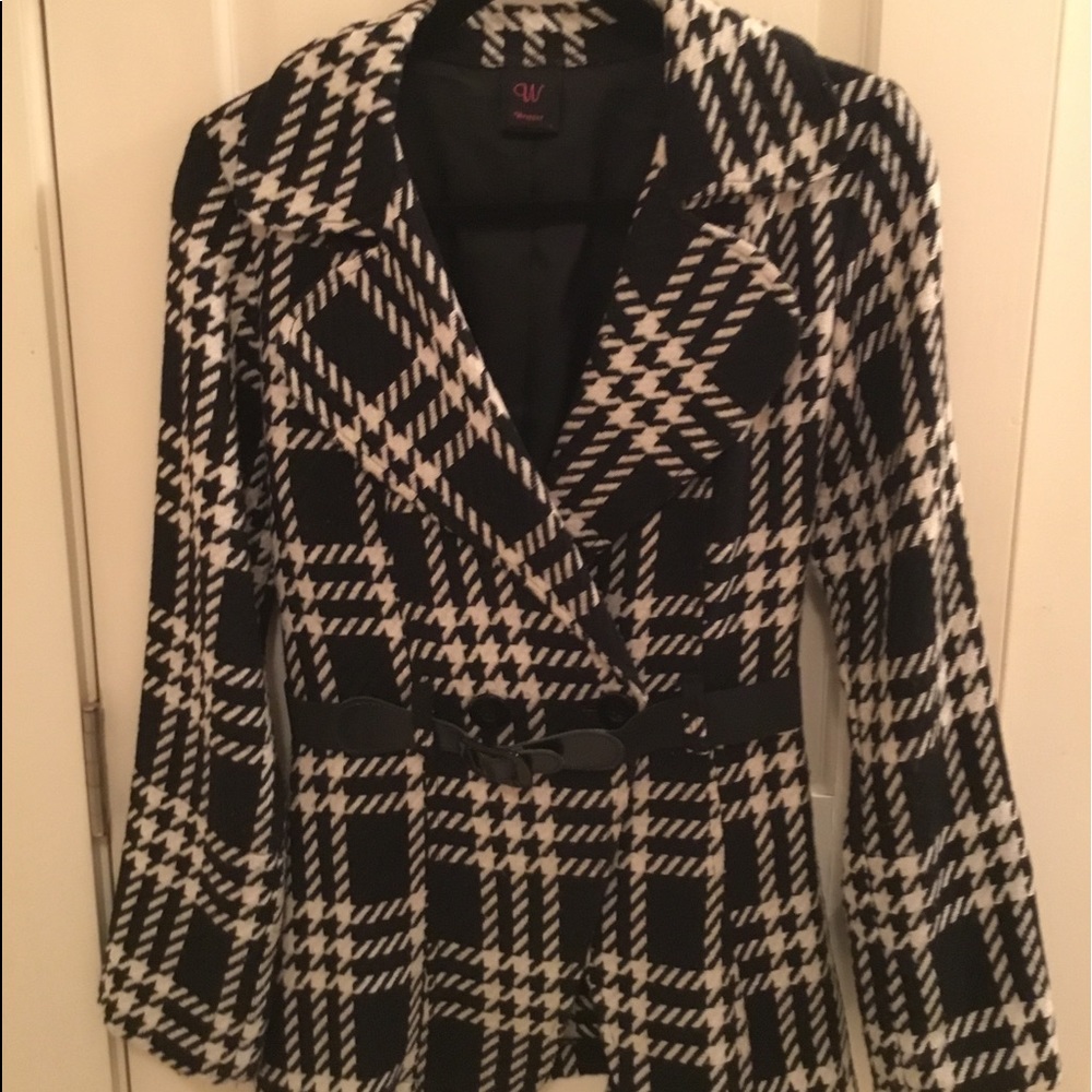 Tweed belted blazer